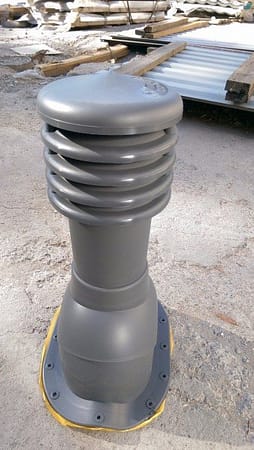 Вентиляционный выход на металлочерепицу (Мокрый асфальт)